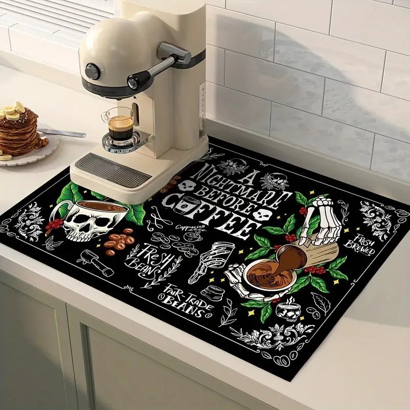 Coffee Mat Absorbent Mat Kitch - Bar Mat Rubber avaliação e preço