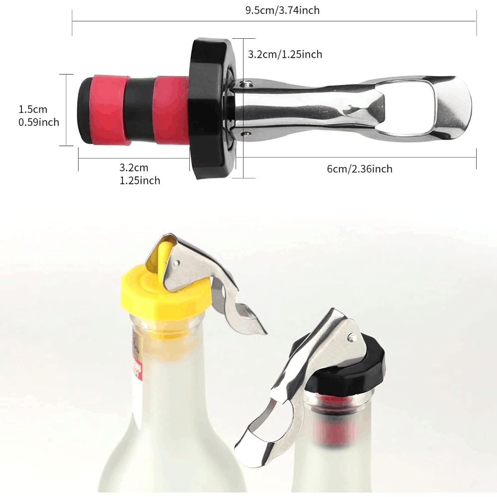 6 Pieces Reusable Silicone Win - Wine Preservation Pump avaliação e preço