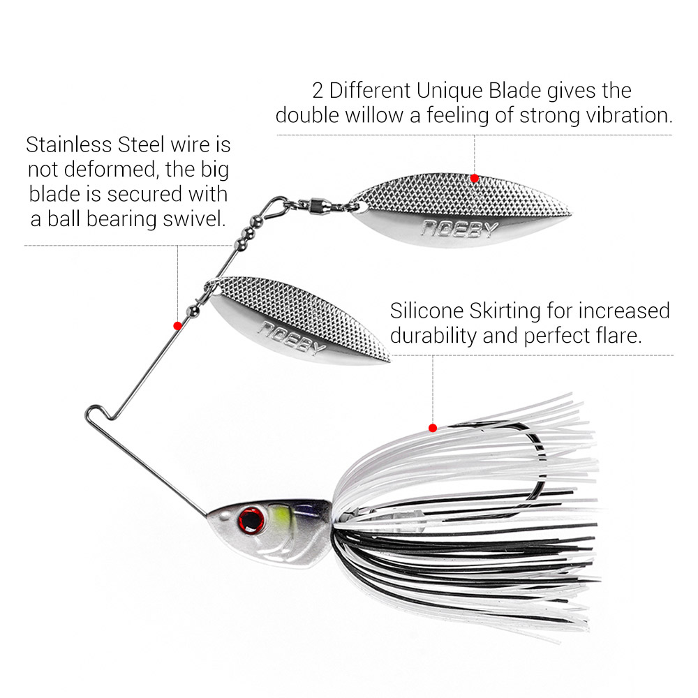Noeby Spinnerbait 10.5g 14g 21 - Jigger Double Sided avaliação e preço