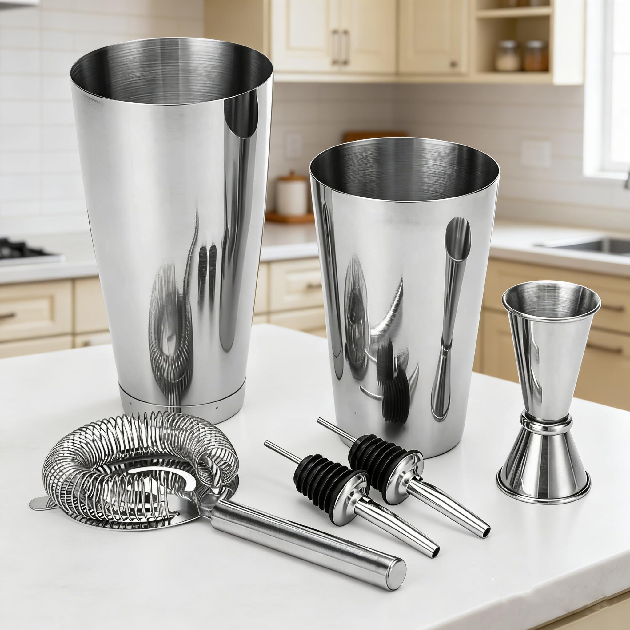 stllCocktail Maker Set Boston  - Boston Shaker Set avaliação e preço