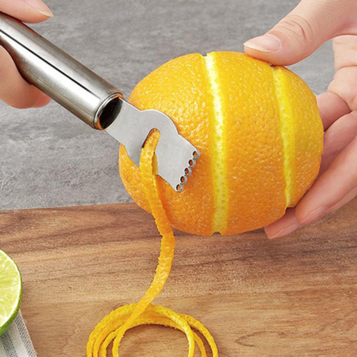 Silver Lemon Zester Tool/Corer - Peeler Channel Knife avaliação e preço