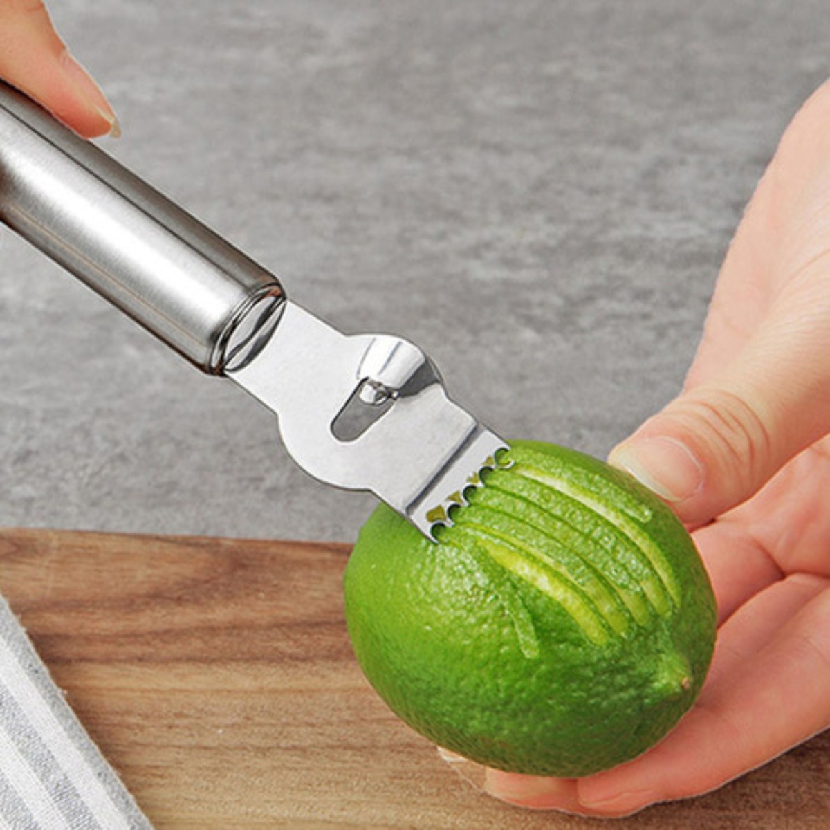 Silver Lemon Zester Tool/Corer - Peeler Channel Knife avaliação e preço