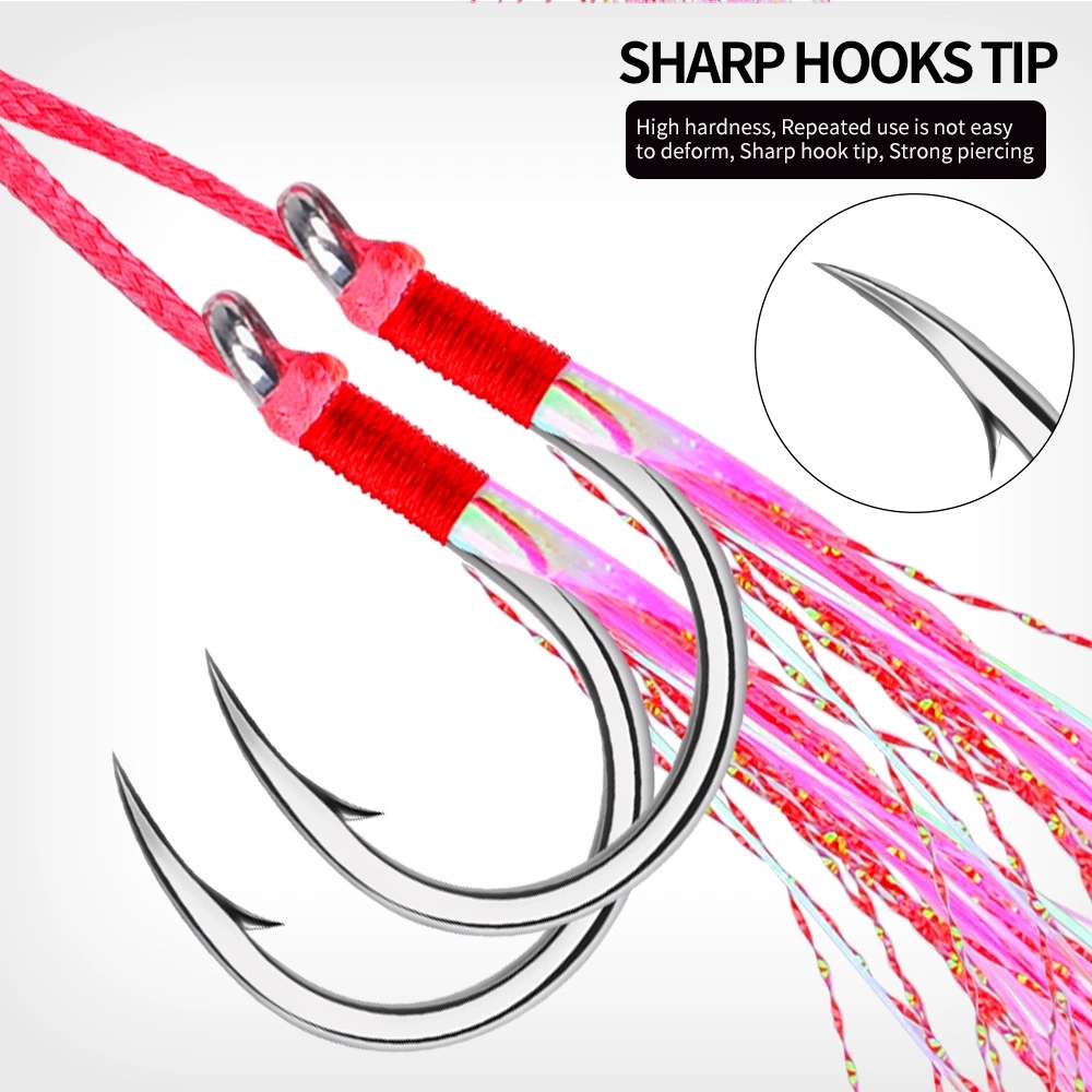 5Pairs Double Barbed Assist Ho - Jigger Double Sided avaliação e preço