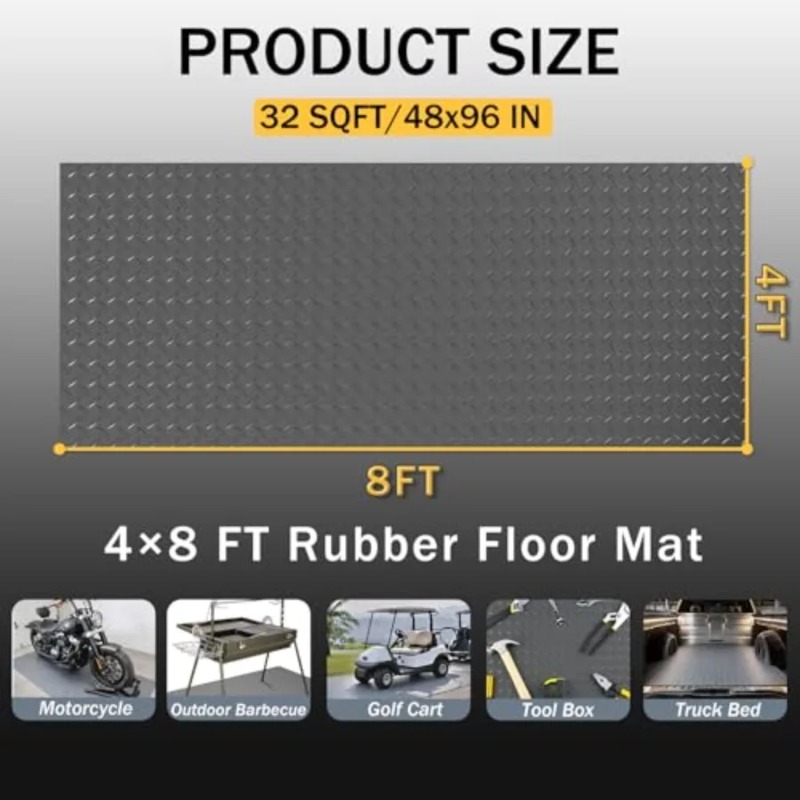 Garage Floor Mat,Thickened PVC - Bar Mat Rubber avaliação e preço