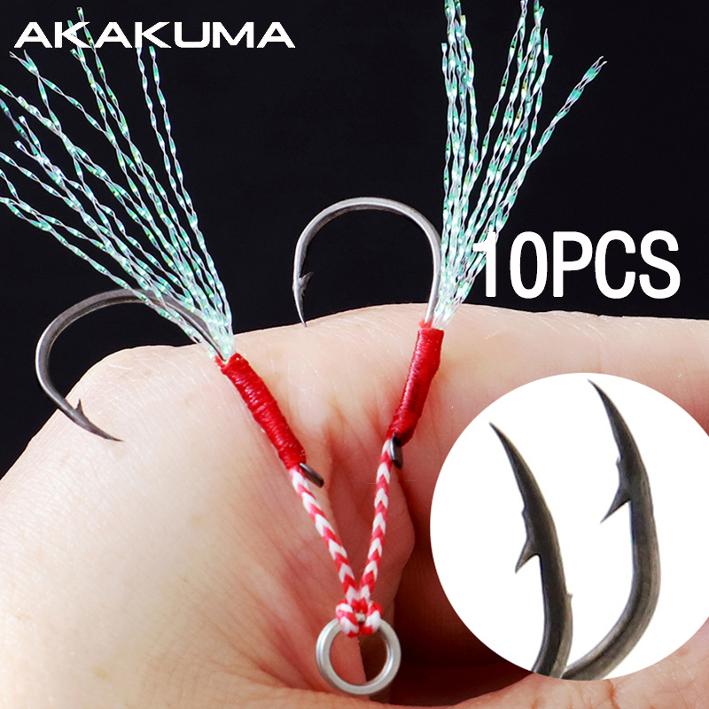 10Pcs Fishing Hooks Single Hoo - Jigger Double Sided avaliação e preço