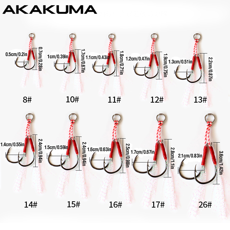 10Pcs Fishing Hooks Single Hoo - Jigger Double Sided avaliação e preço