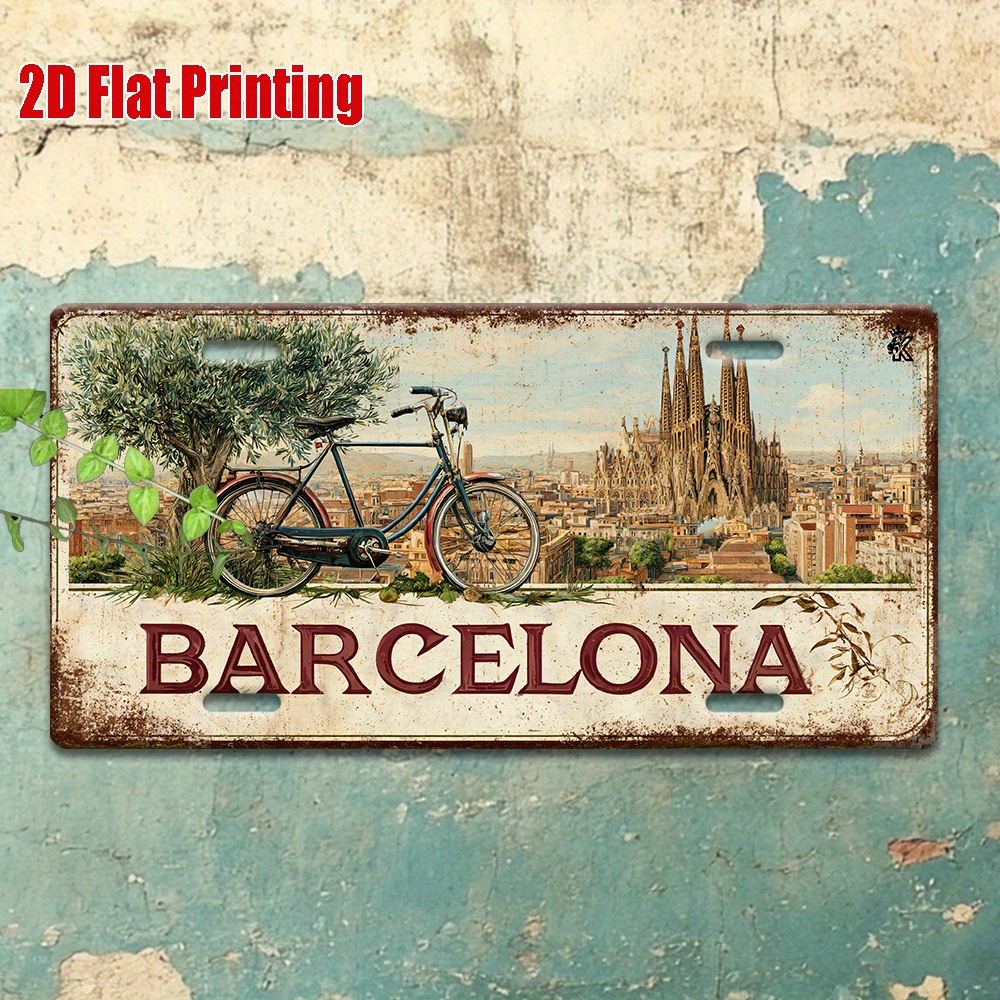 2D Flat, 1 Piece Vintage Metal - Home Barcelona avaliação e preço