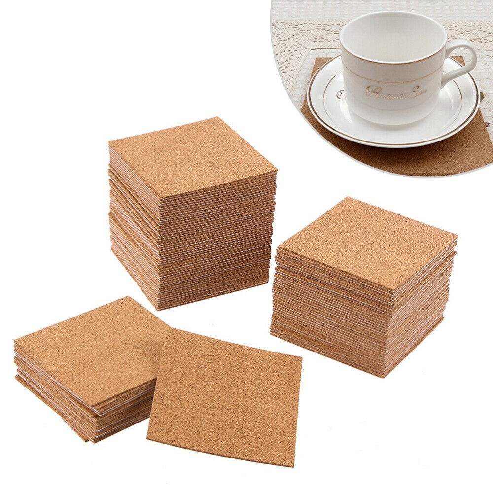 10Pcs Cork Coasters Square Cor - Home Bar Supplies avaliação e preço