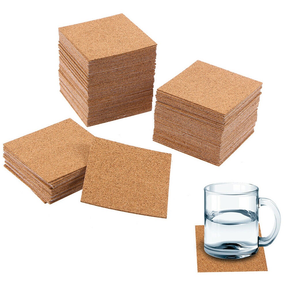 10Pcs Cork Coasters Square Cor - Home Bar Supplies avaliação e preço
