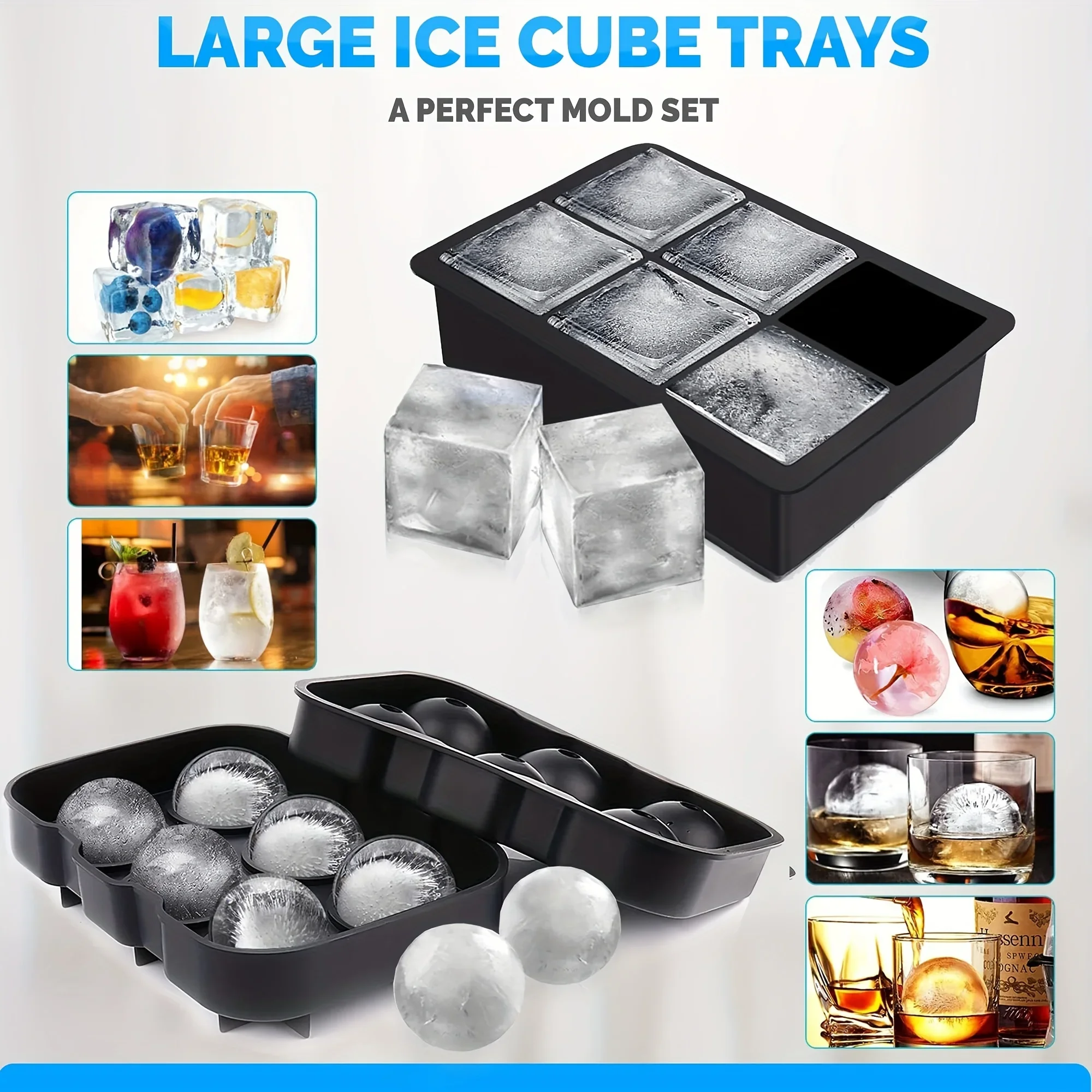 1pc 3D Rose Ice Cube Mold, Squ - Ice Mold Sphere avaliação e preço