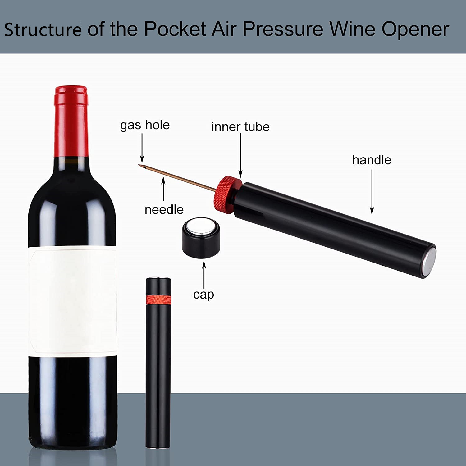 Portable Wine Bottle Opener, A - Wine Preservation Pump avaliação e preço