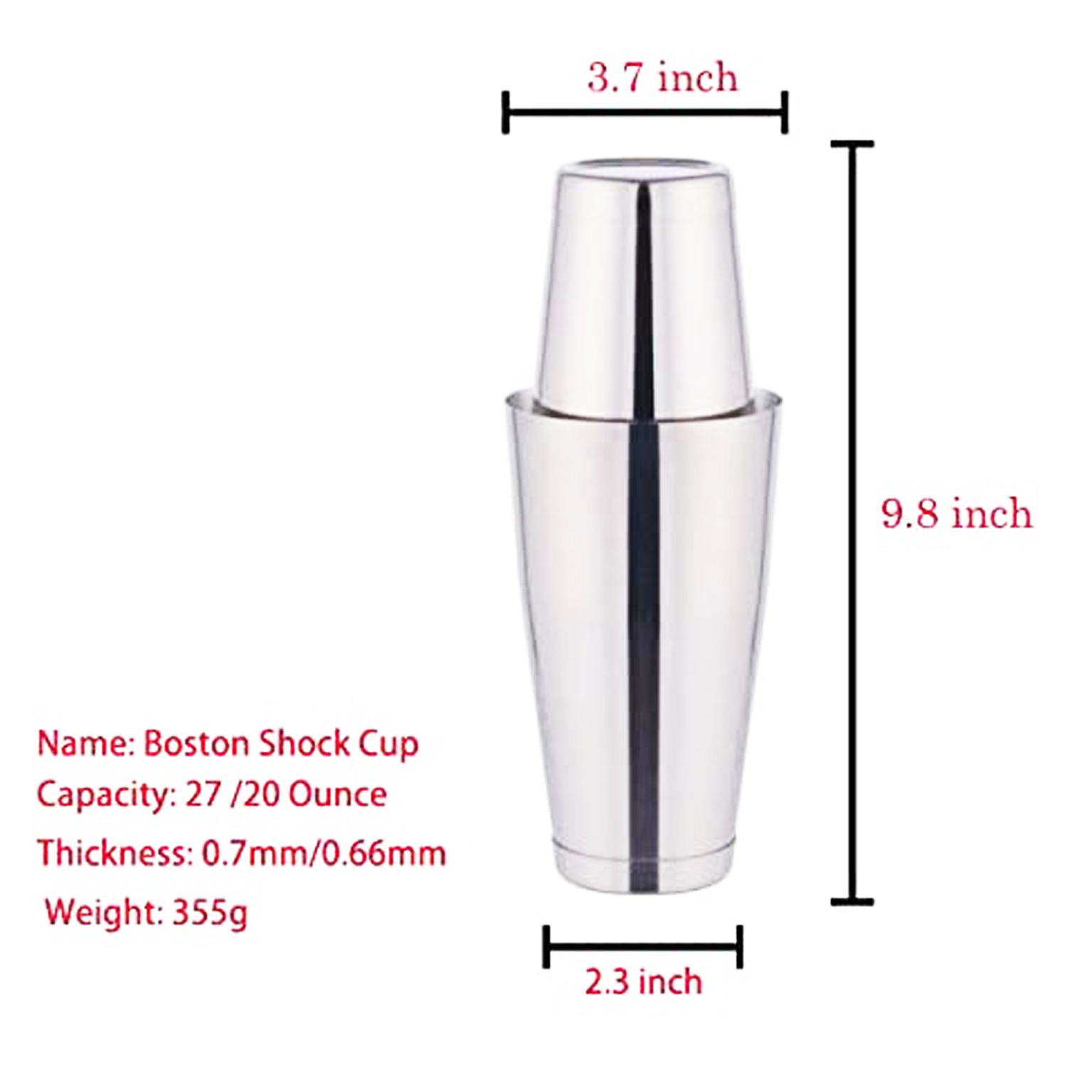 stllFactory Hot Selling 6pc Bo - Boston Shaker Set avaliação e preço