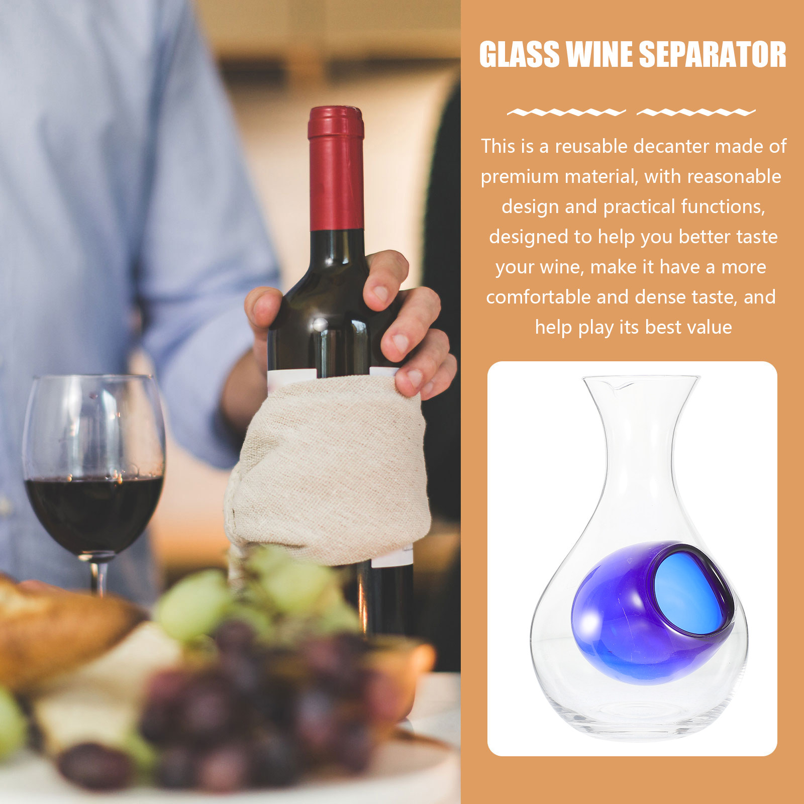 Reusable Wine Decanter Premium - Home Bar Supplies avaliação e preço