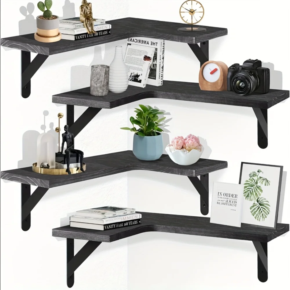 Natural Wood Grain Floating Sh - Home Bar Shelf avaliação e preço
