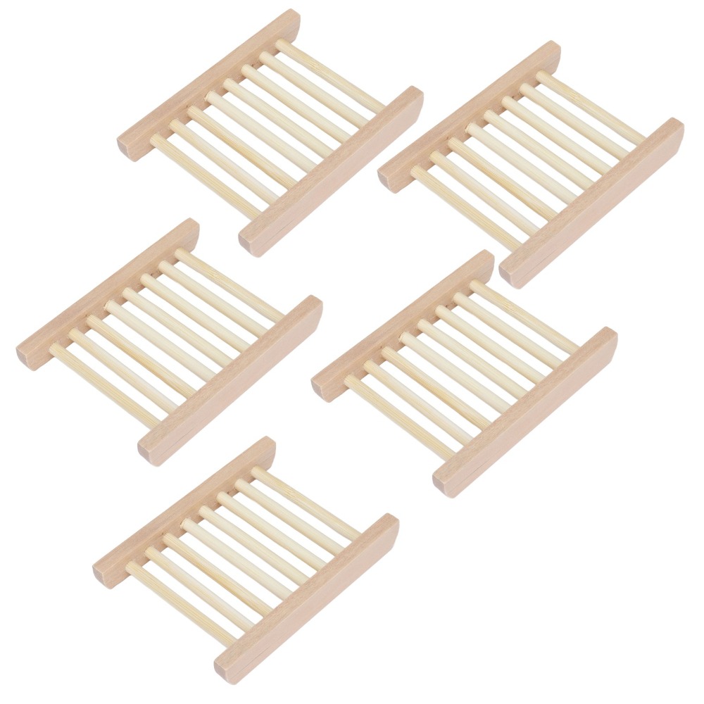 5 PCS Natural Wood Soap Dish S - Home Bar Supplies avaliação e preço
