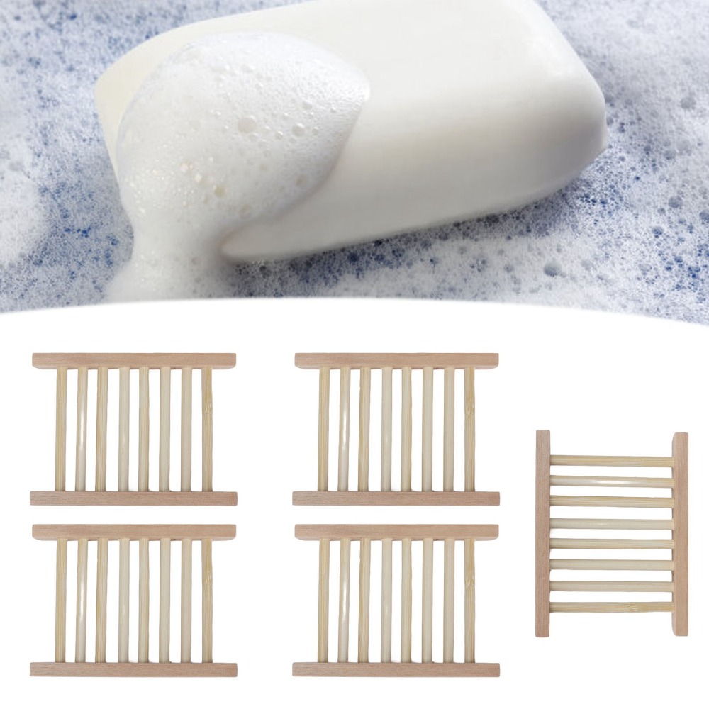 5 PCS Natural Wood Soap Dish S - Home Bar Supplies avaliação e preço