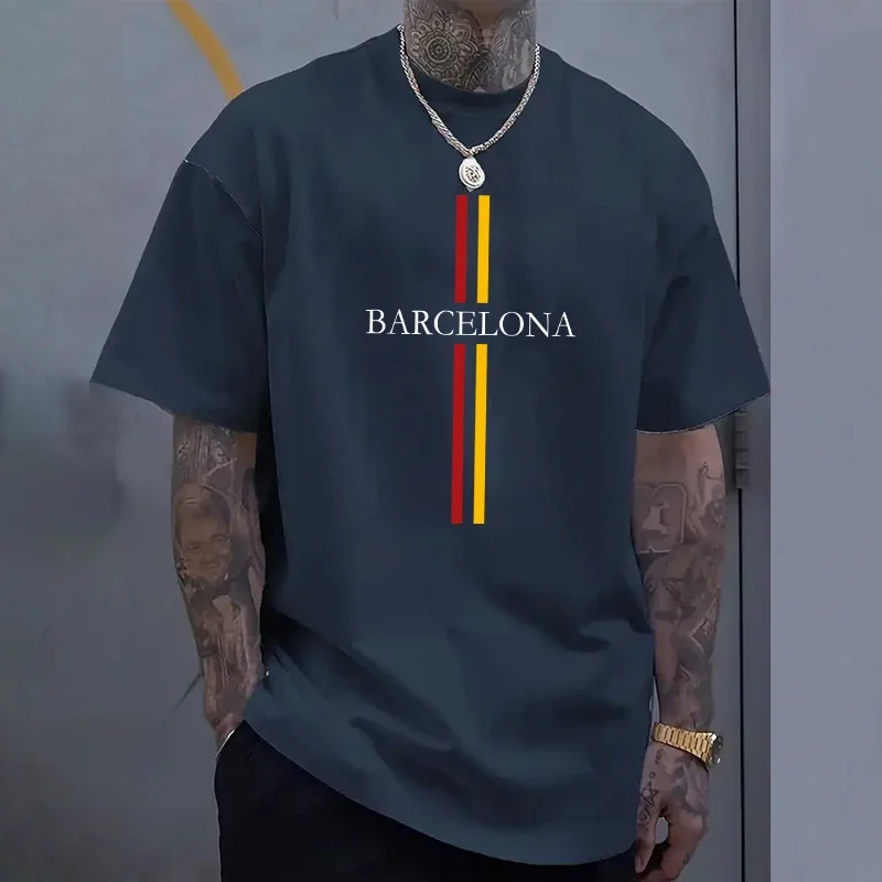 Barcelona Men's Cotton T-shirt - Home Barcelona avaliação e preço
