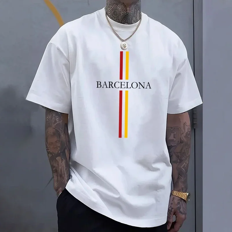 Barcelona Men's Cotton T-shirt - Home Barcelona avaliação e preço