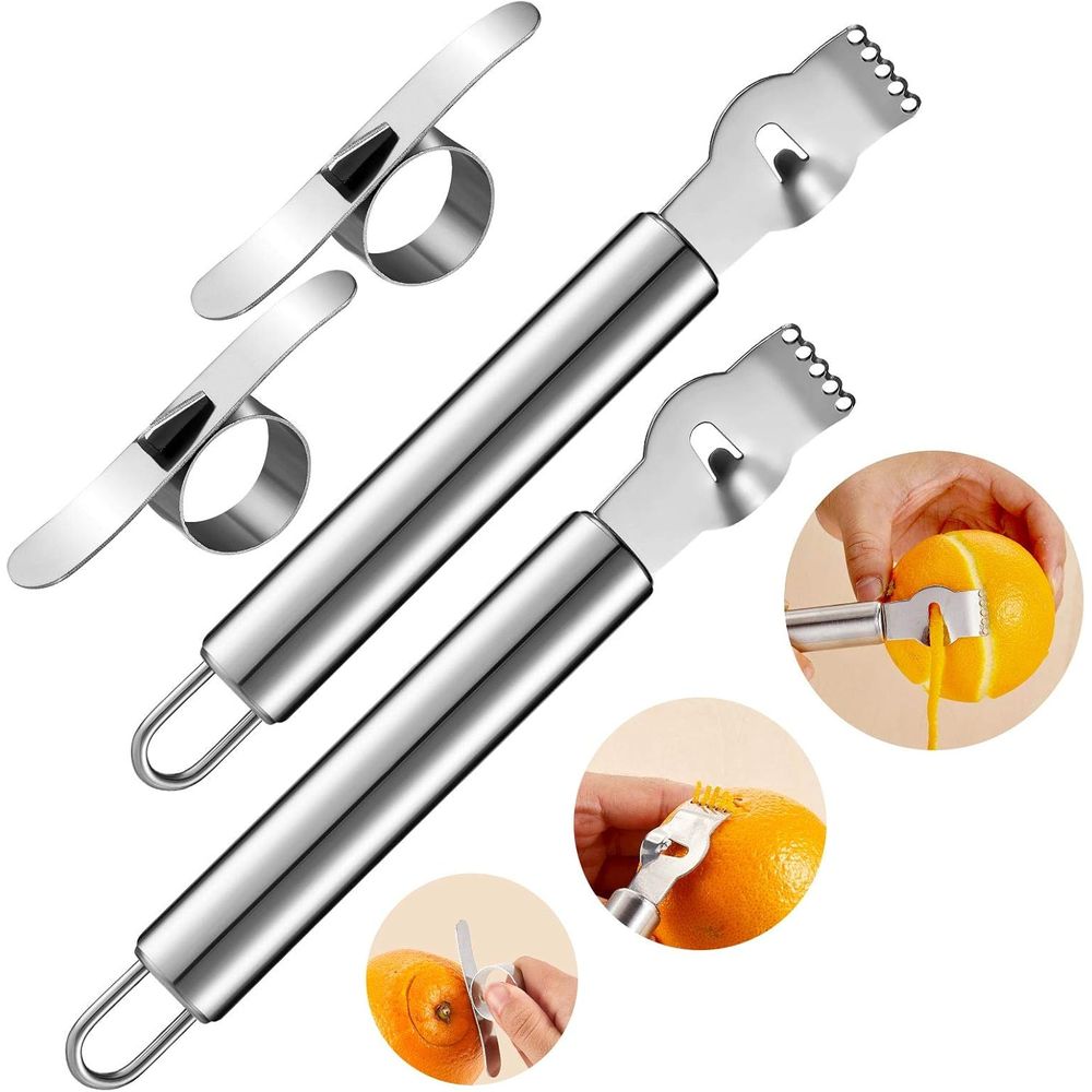 4-Piece Stainless Steel Lemon  - Peeler Channel Knife avaliação e preço
