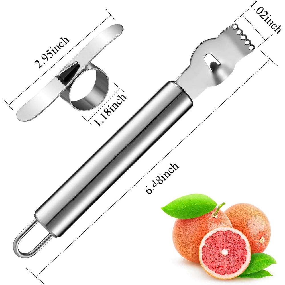 4-Piece Stainless Steel Lemon  - Peeler Channel Knife avaliação e preço