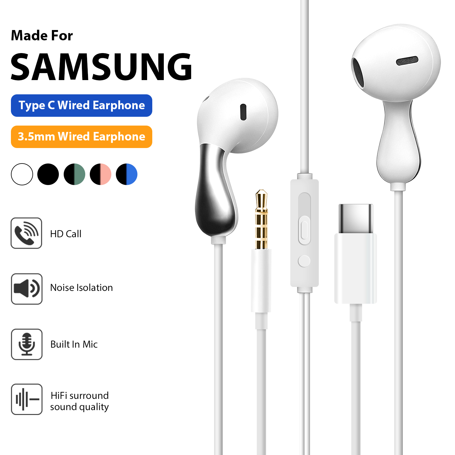 USB Type C Wired Headphones Fo - Home Bar Iphone avaliação e preço