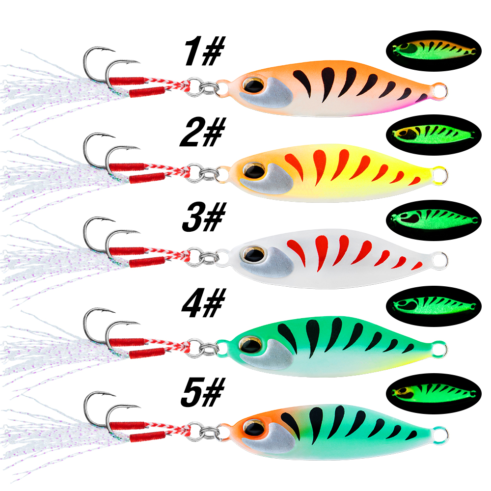5Pcs Jig Bait 7G/10G/15G/20G S - Jigger Double Sided avaliação e preço