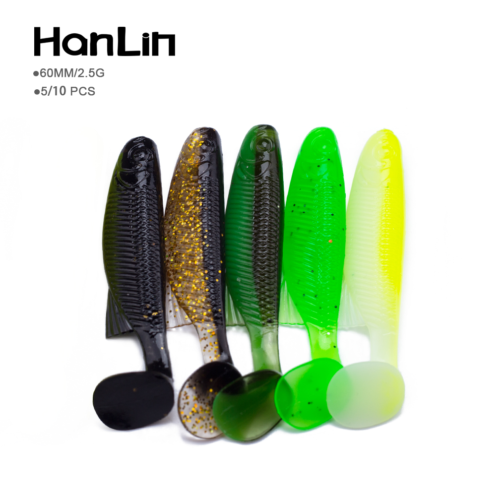 Hanlin 10/20pcs Soft Baits Wor - Jigger Double Sided avaliação e preço