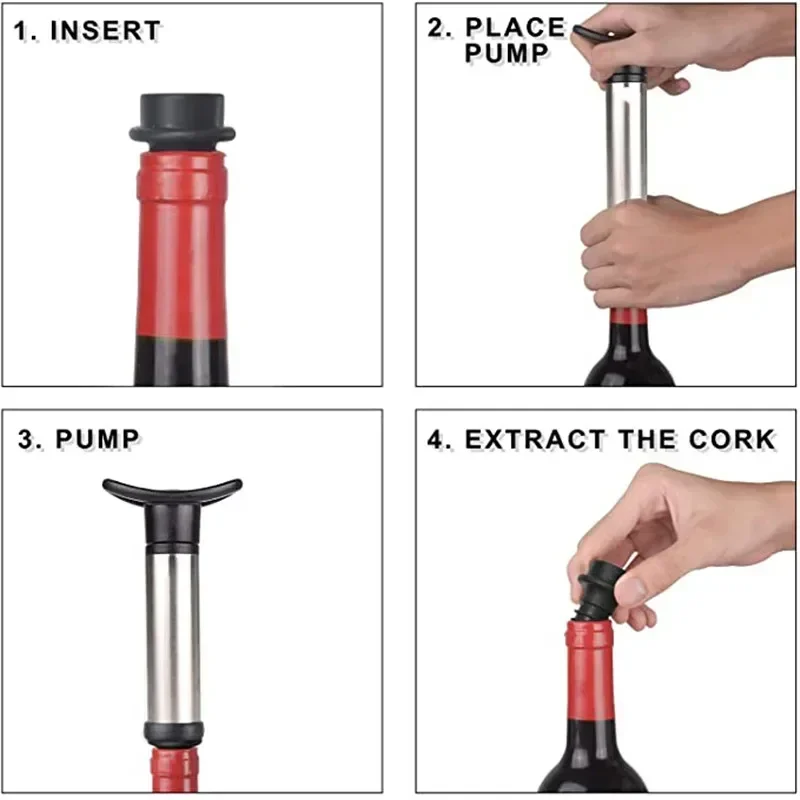 Vacuum Wine Pump Kit with Wine - Wine Preservation Pump avaliação e preço