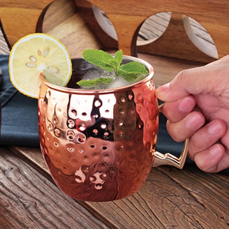 1-6PCS Cocktail Wine Cup Mosco - Mule Copper Mug avaliação e preço