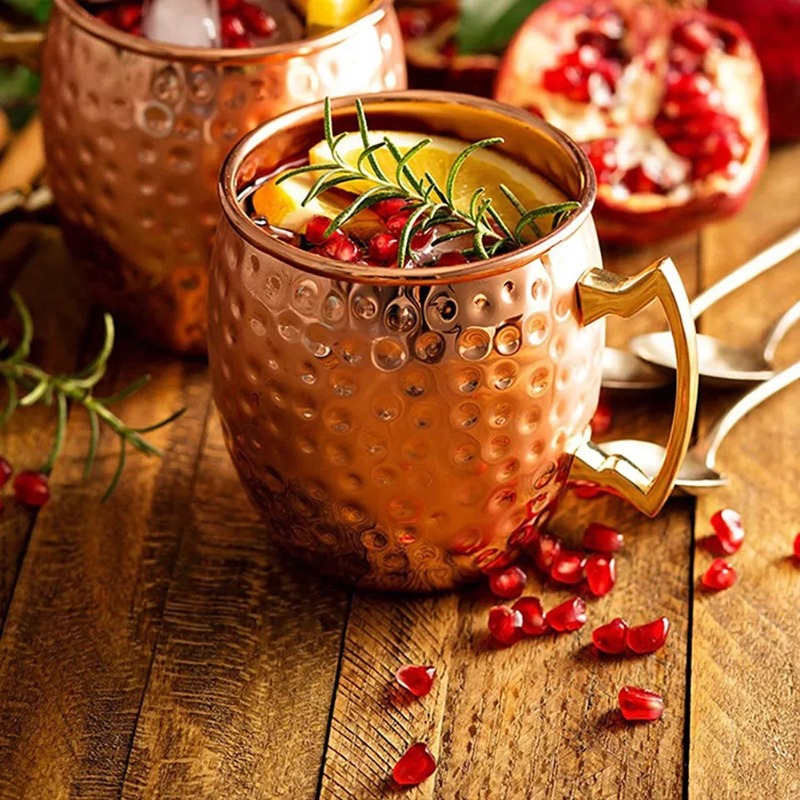 1-6PCS Cocktail Wine Cup Mosco - Mule Copper Mug avaliação e preço