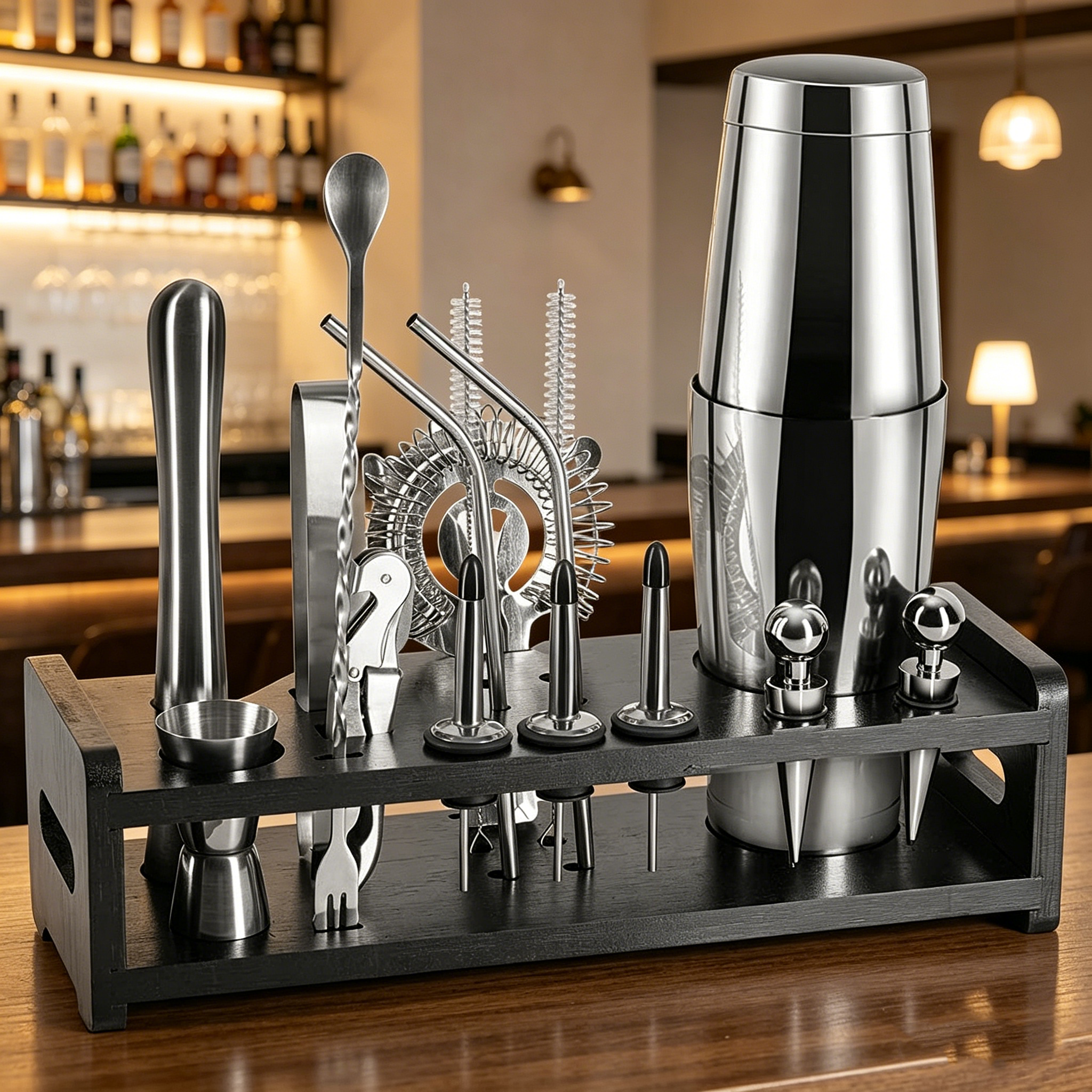 stllCocktail Shaker Set 18 Pie - Boston Shaker Set avaliação e preço