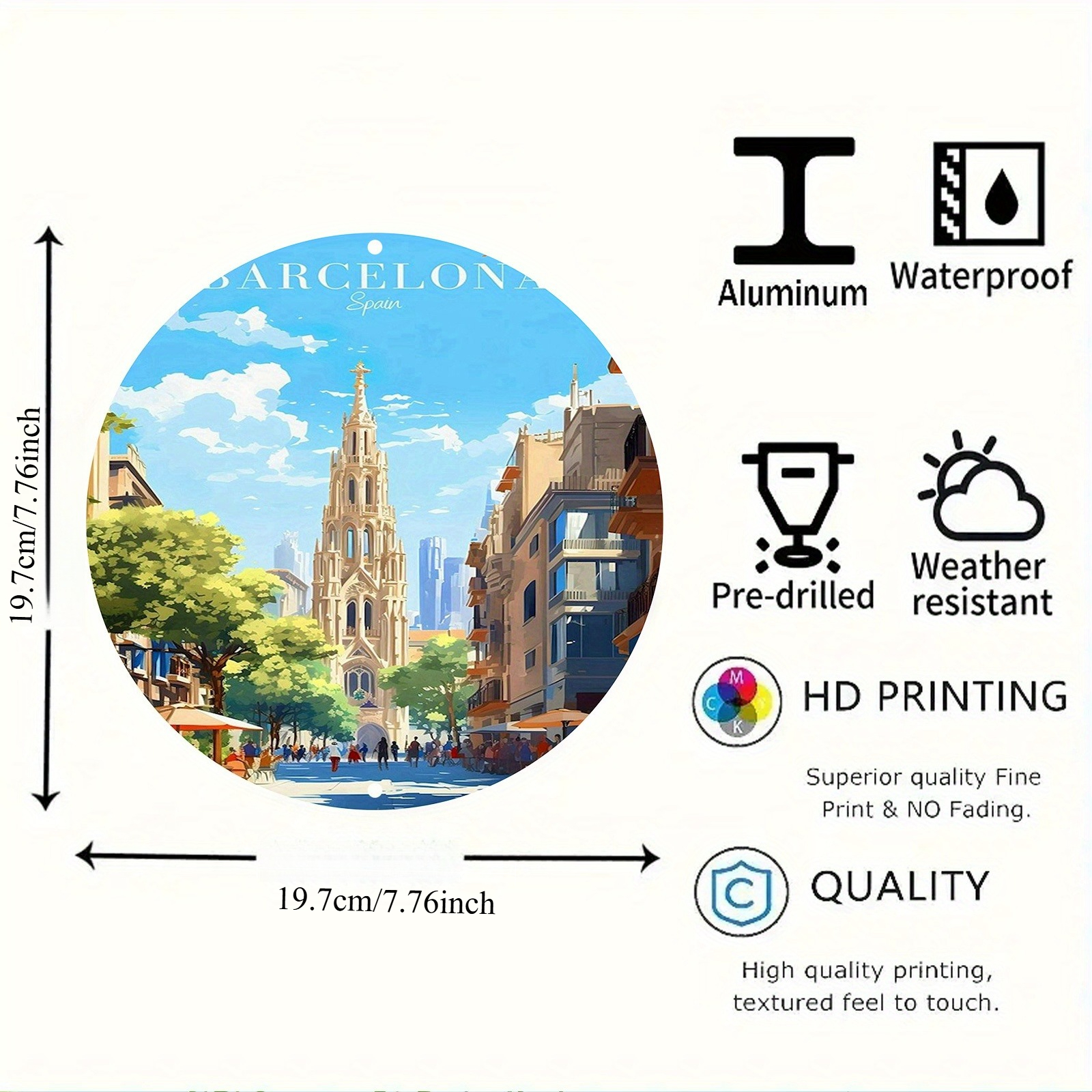 Barcelona Spain Scenic Illustr - Home Barcelona avaliação e preço