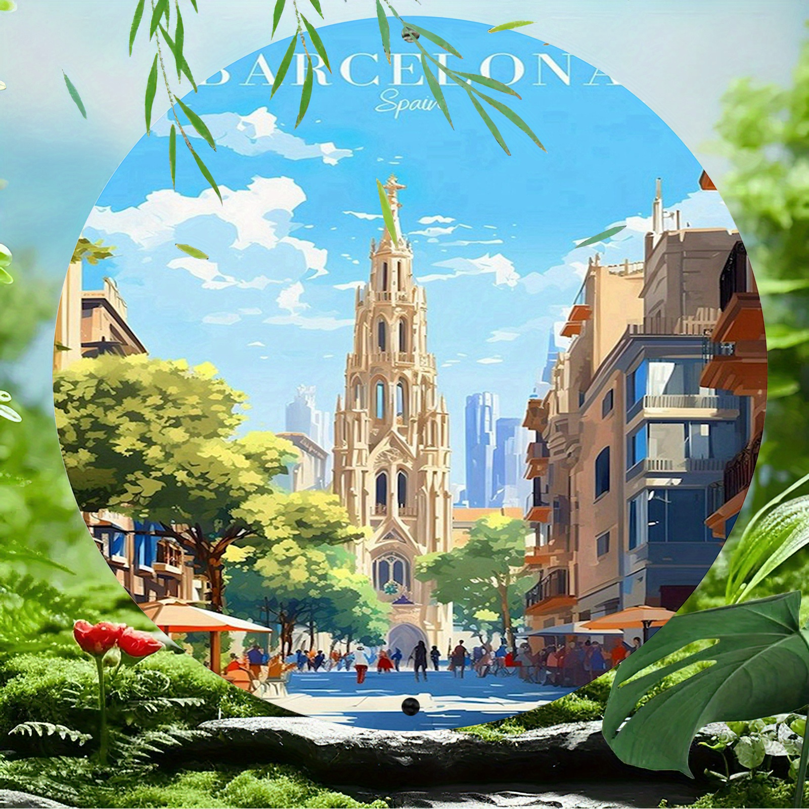 Barcelona Spain Scenic Illustr - Home Barcelona avaliação e preço