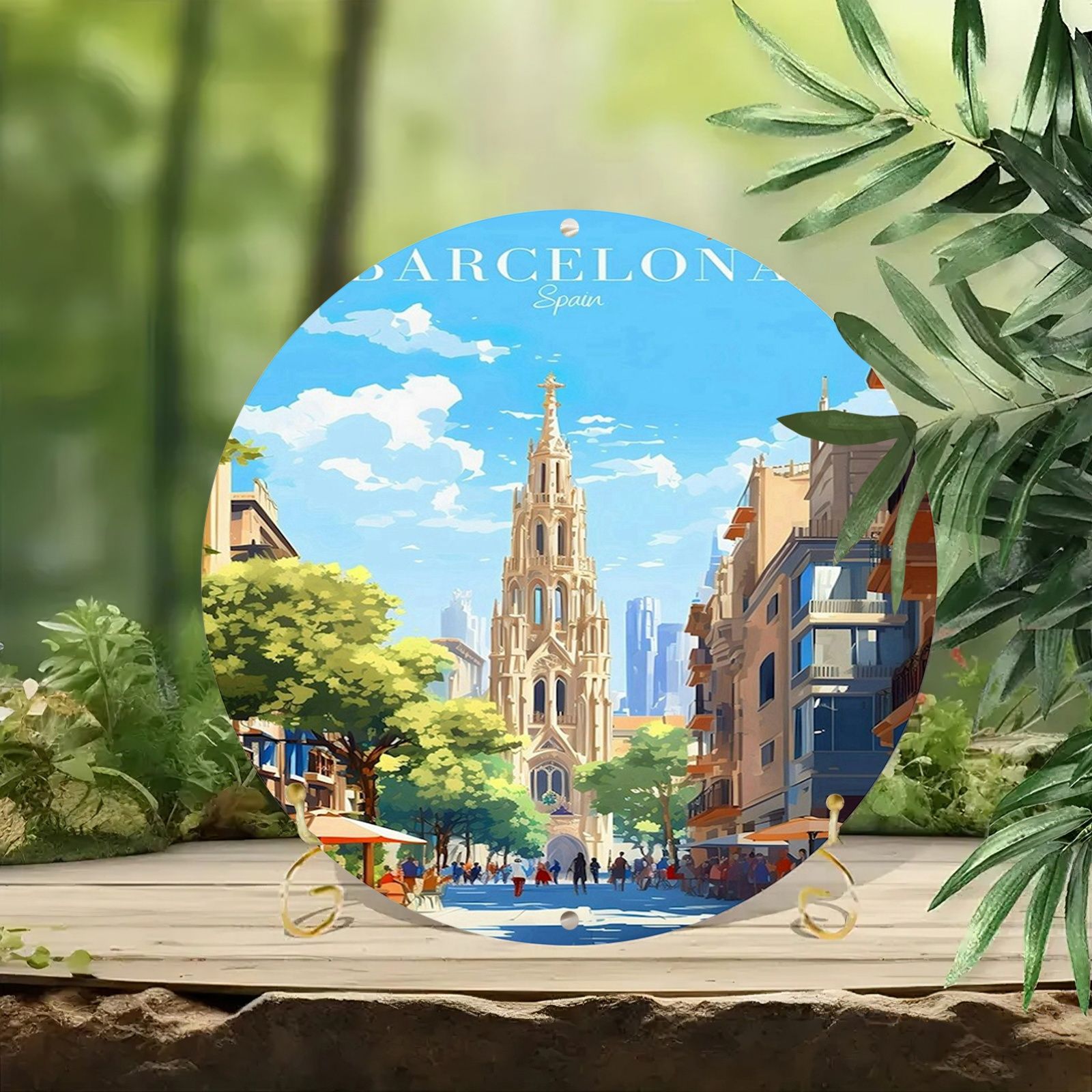 Barcelona Spain Scenic Illustr - Home Barcelona avaliação e preço