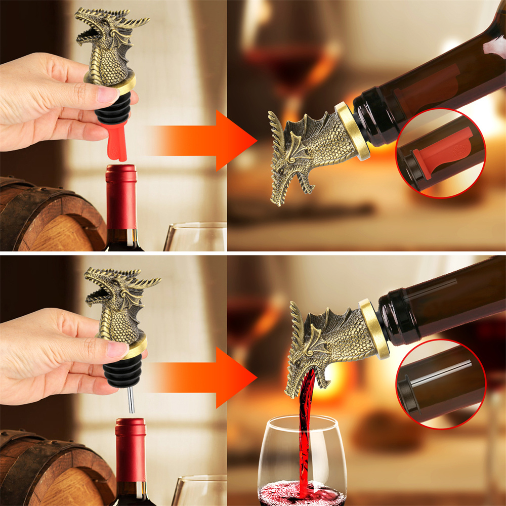 Dragon Decor Wine Bottle Stopp - Wine Preservation Pump avaliação e preço
