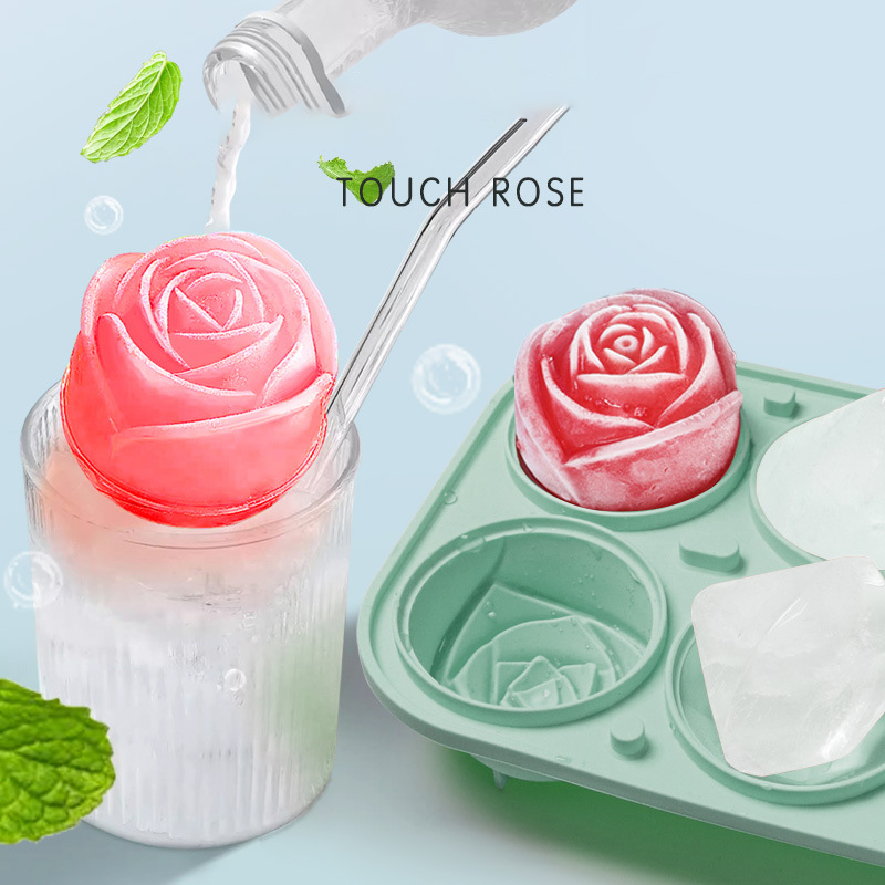 3D Rose Diamond Round Ice Cube - Ice Mold Sphere avaliação e preço