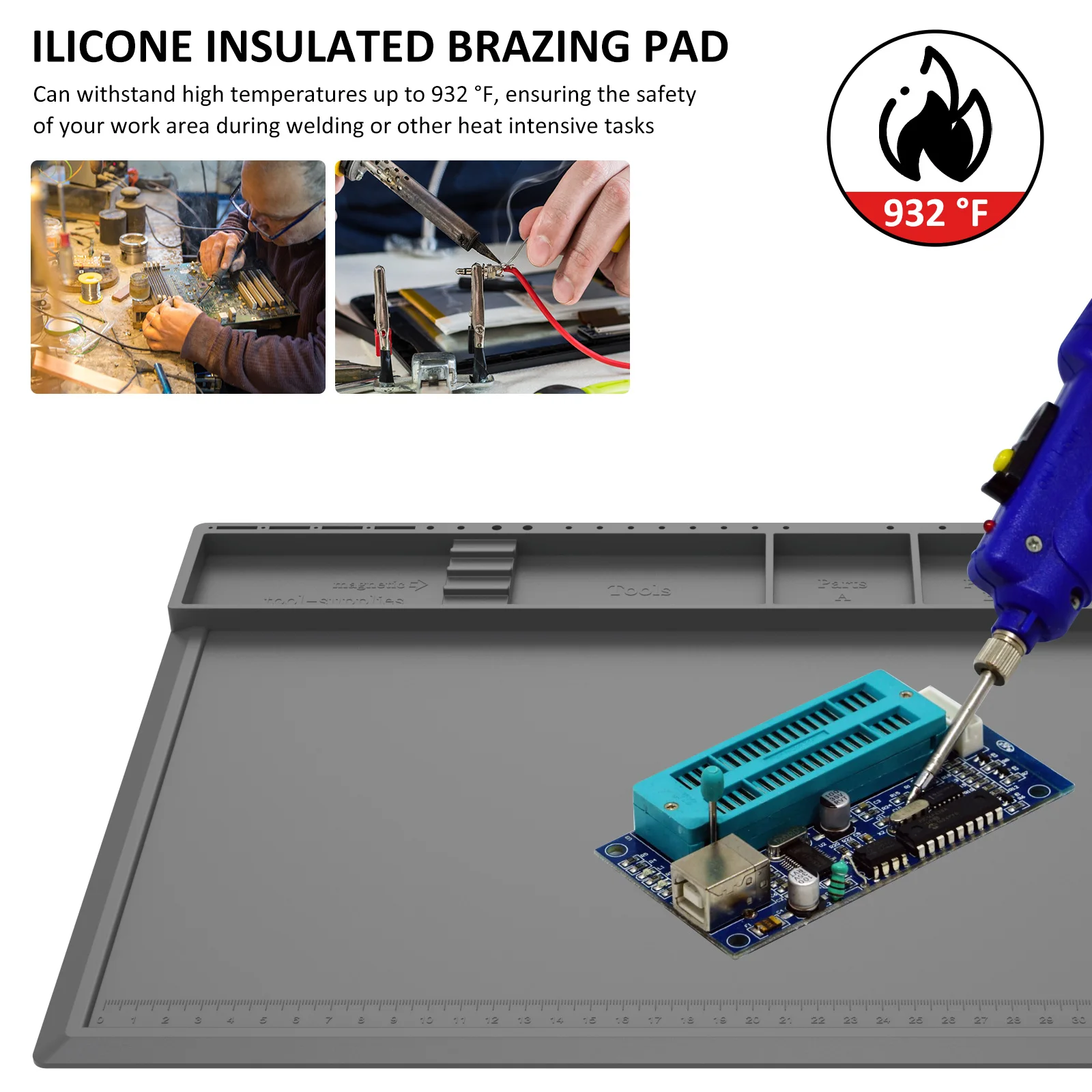 Soldering Station Mat Silicone - Bar Mat Rubber avaliação e preço