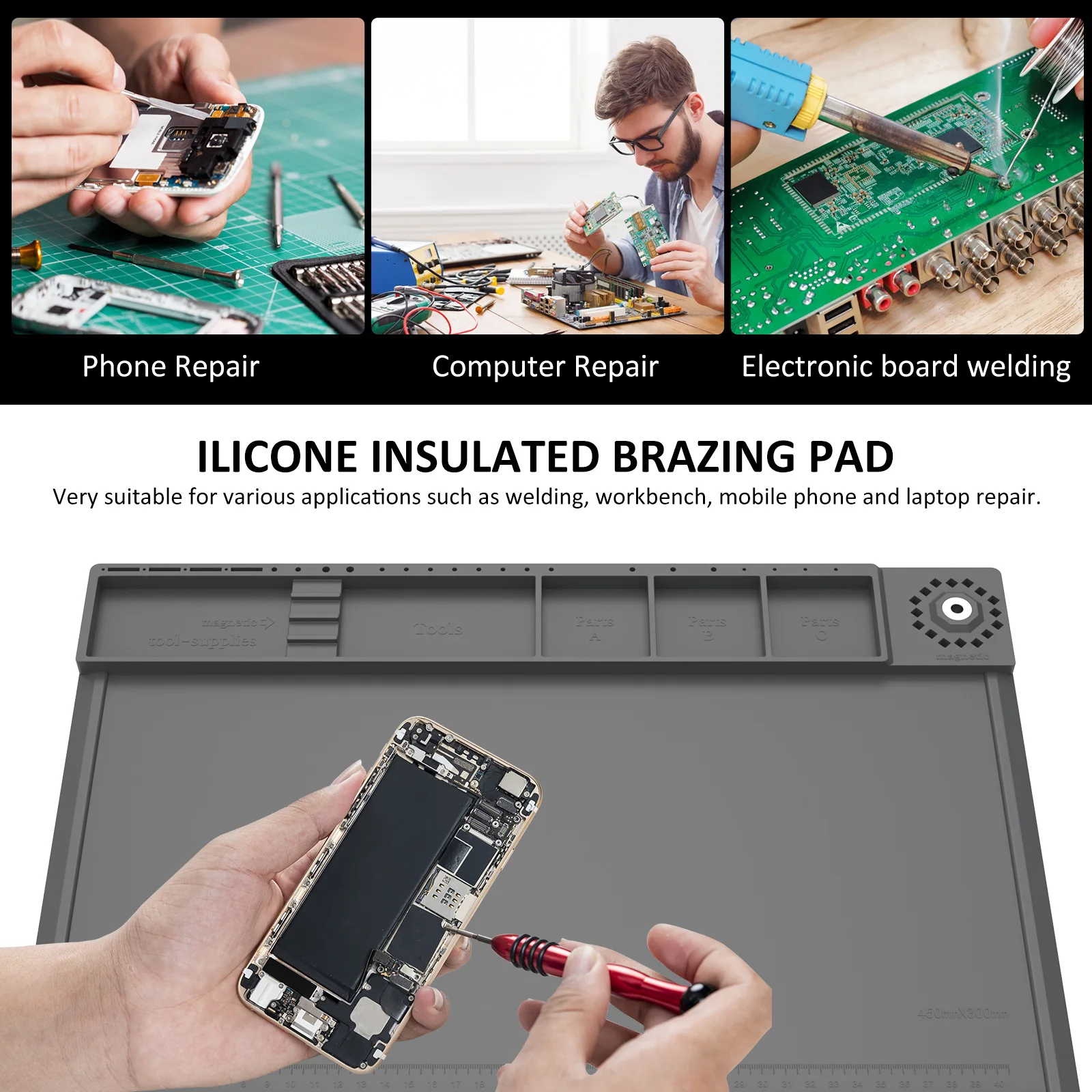 Soldering Station Mat Silicone - Bar Mat Rubber avaliação e preço