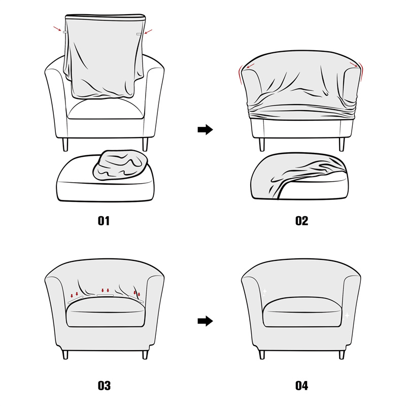 Solid Color Club Armchair Cove - Home Bar Lounge avaliação e preço