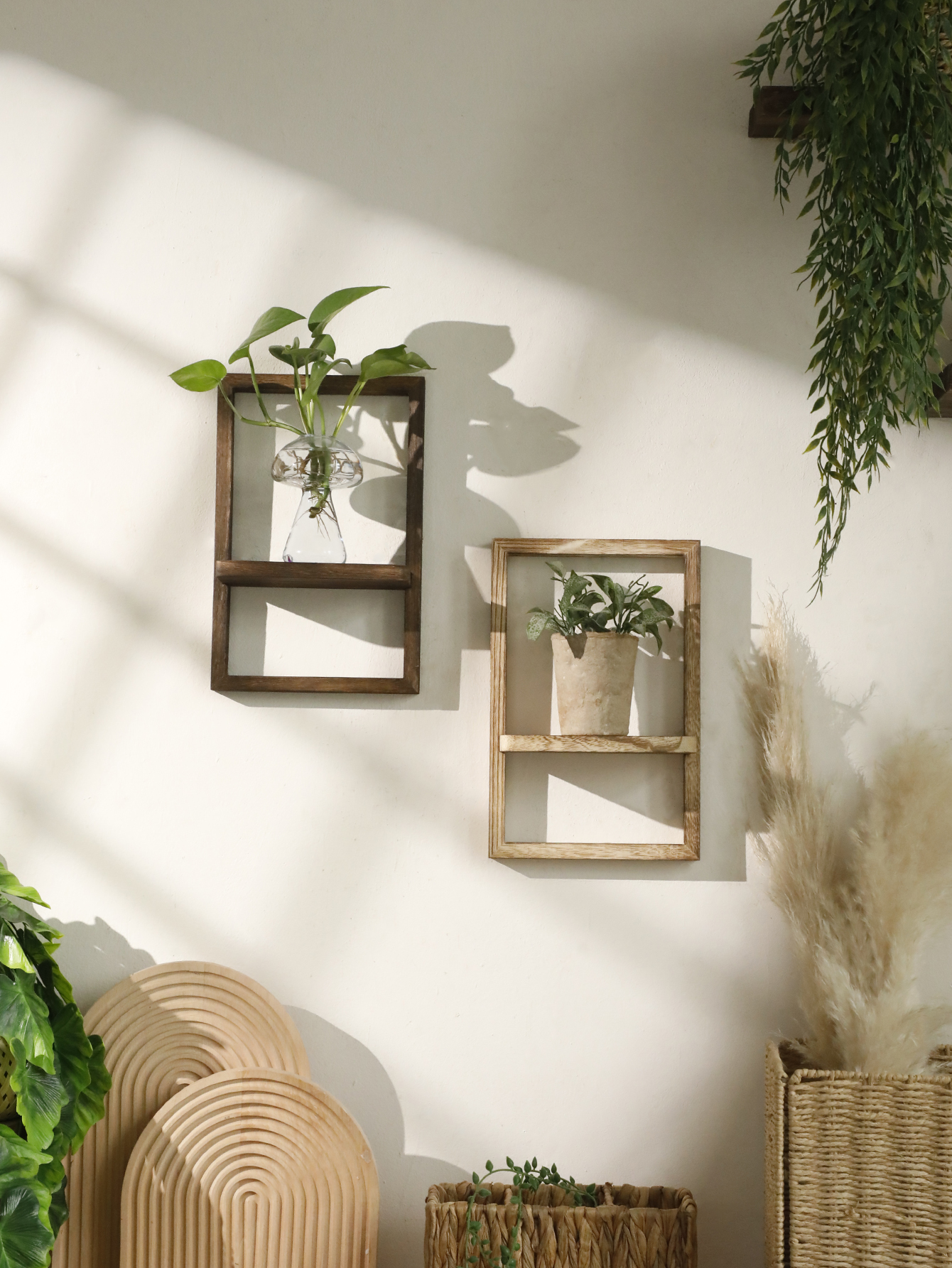 Wooden Display Shelf Floating  - Home Bar Shelf avaliação e preço