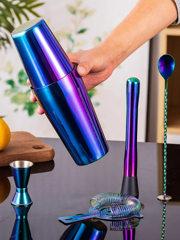 5/7pcs Rainbow Cocktail Shaker - Boston Shaker Set avaliação e preço