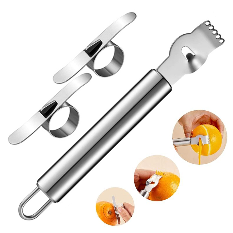 3Pcs Lemon Zester Grater Orang - Peeler Channel Knife avaliação e preço