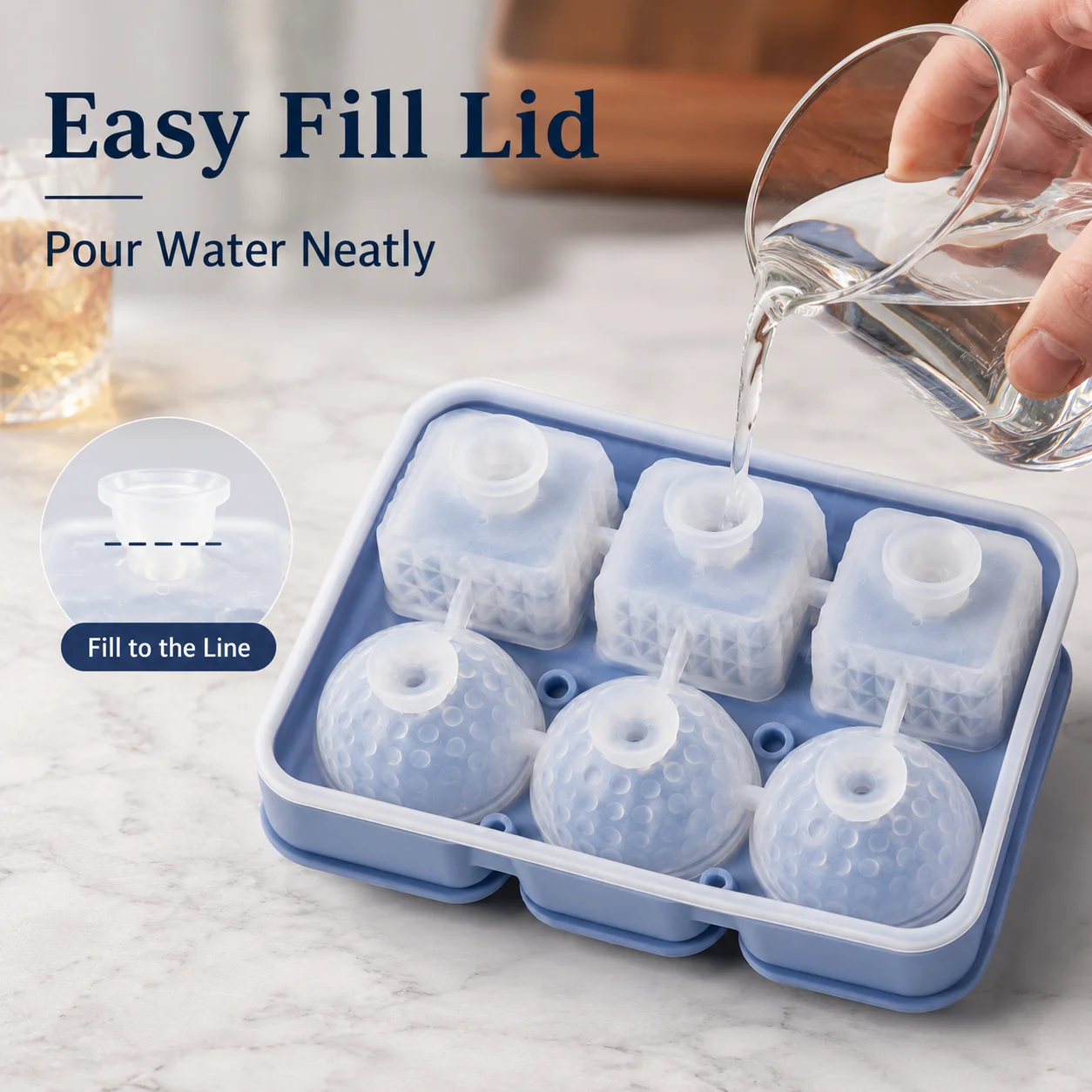Silicone Whiskey Ice Cube Tray - Ice Mold Sphere avaliação e preço