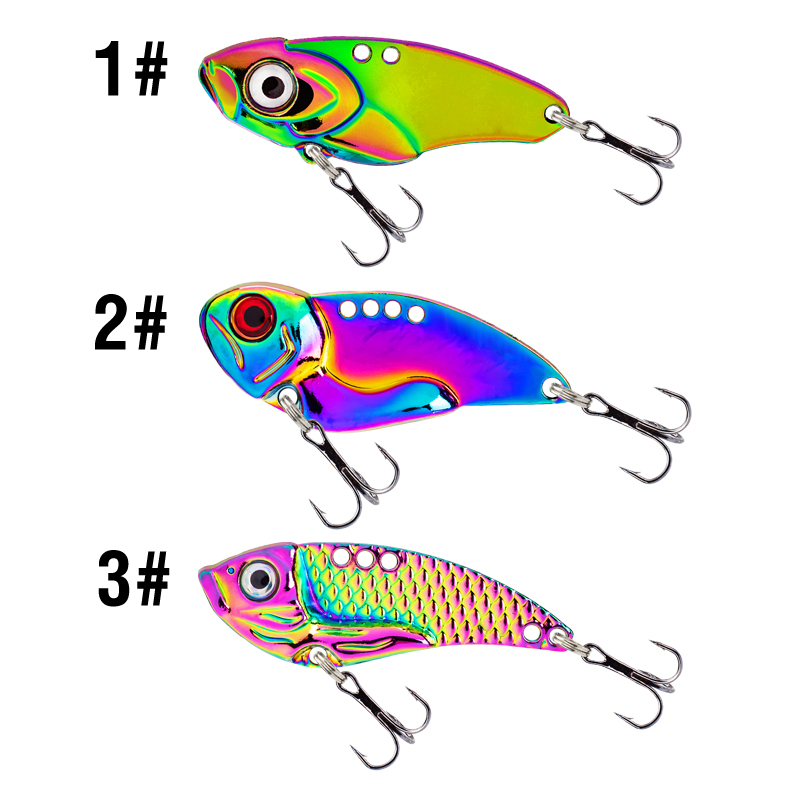 3PCS Metal Colorful VIB Lure 5 - Jigger Double Sided avaliação e preço
