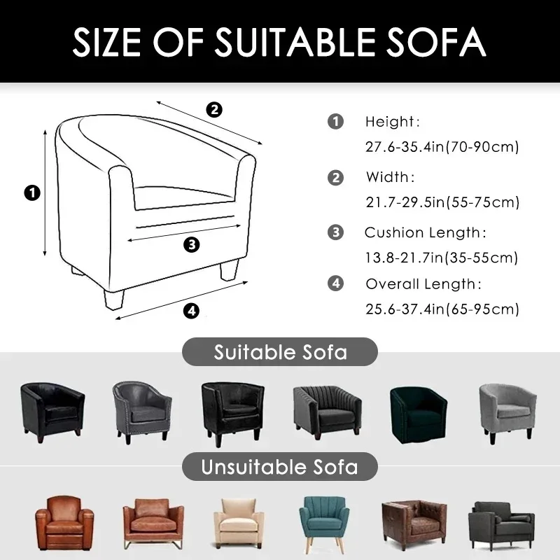Elastic Club Chair Cover Jacqu - Home Bar Lounge avaliação e preço