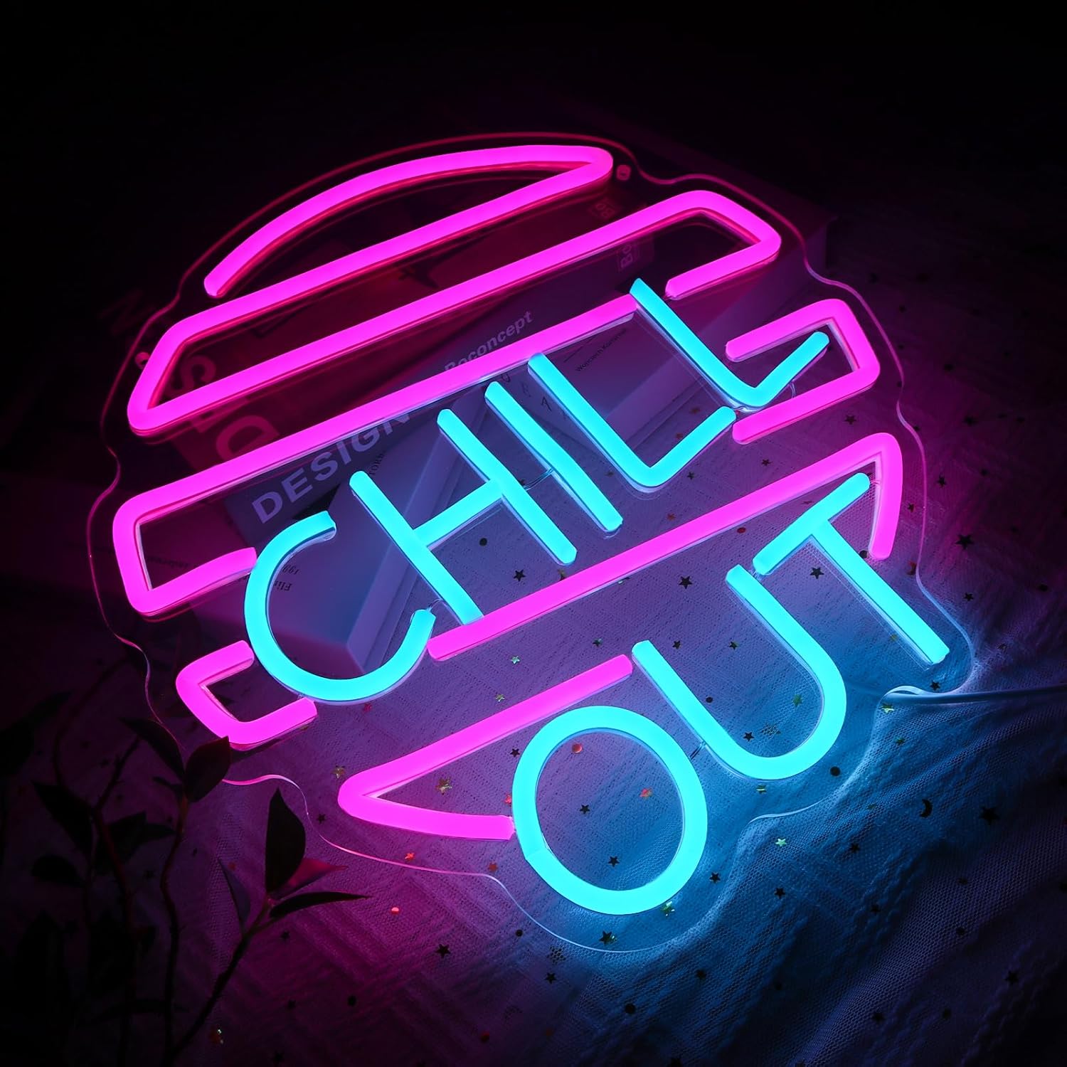 Chill Out Neon Sign for Wall D - Home Bar Lounge avaliação e preço