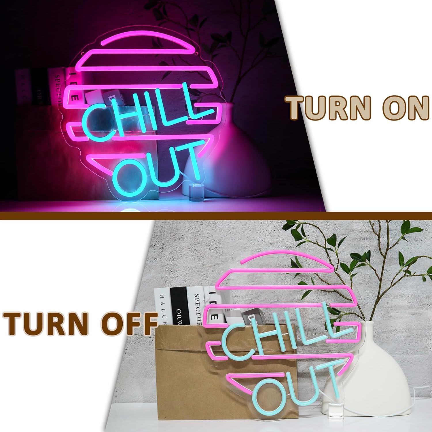 Chill Out Neon Sign for Wall D - Home Bar Lounge avaliação e preço