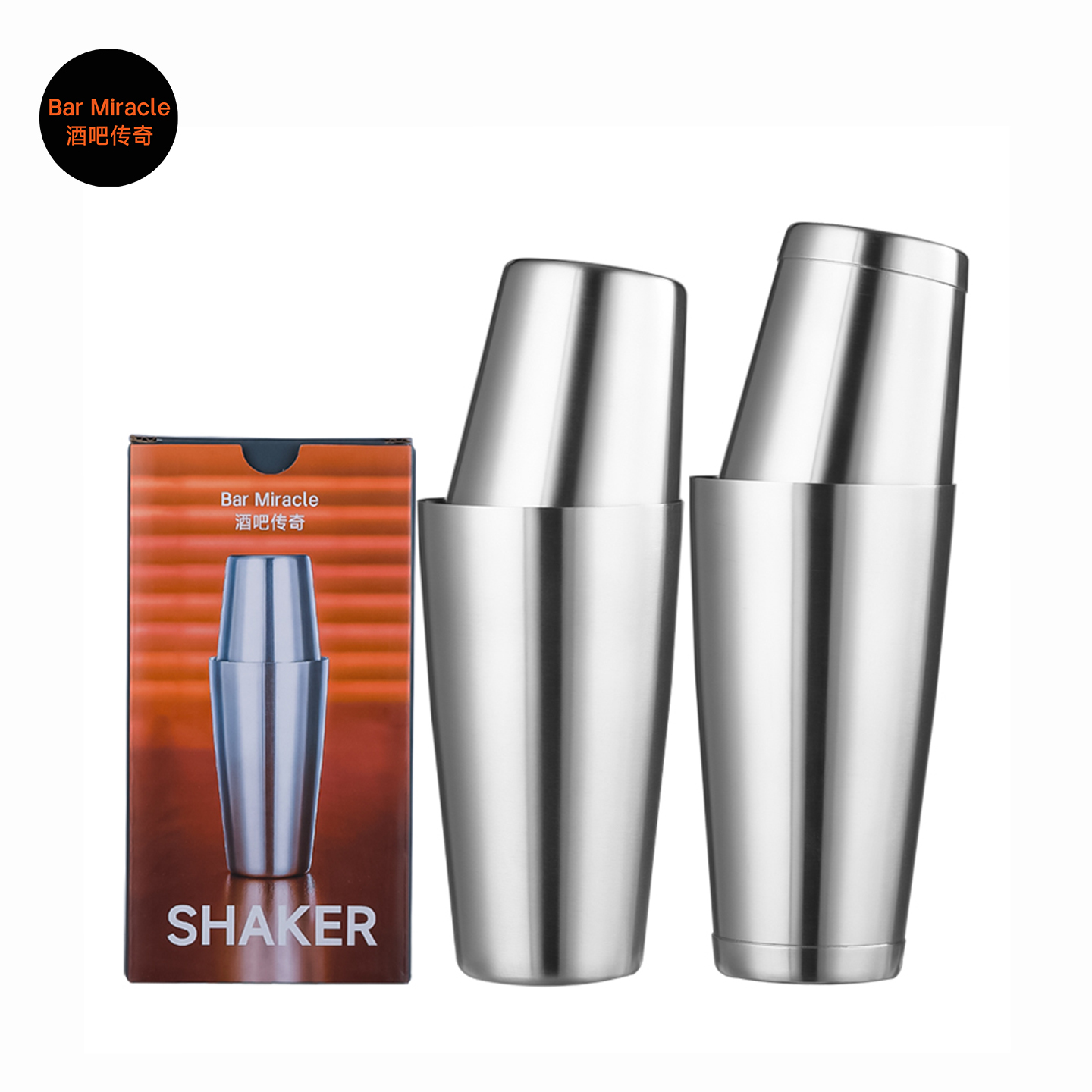 Bar Miracle 304 Stainless Stee - Boston Shaker Set avaliação e preço