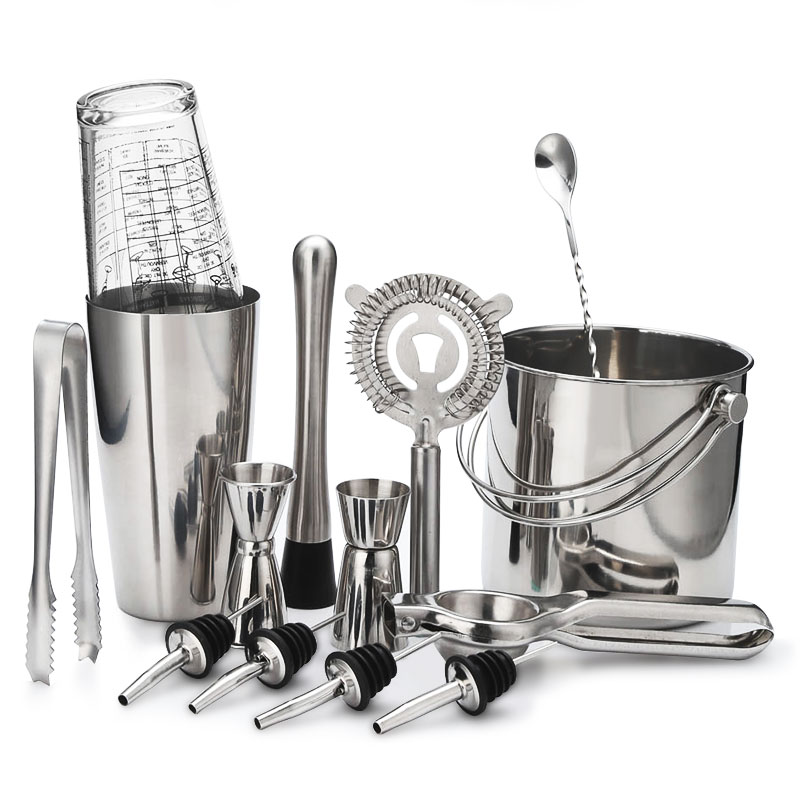 Cocktail Shaker Bar Set Stainl - Boston Shaker Set avaliação e preço
