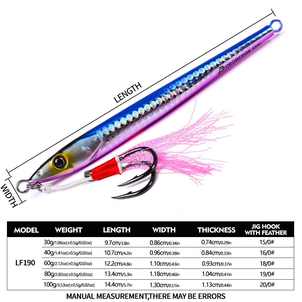 PROBEROS 30-100g Fast Sinking  - Jigger Double Sided avaliação e preço